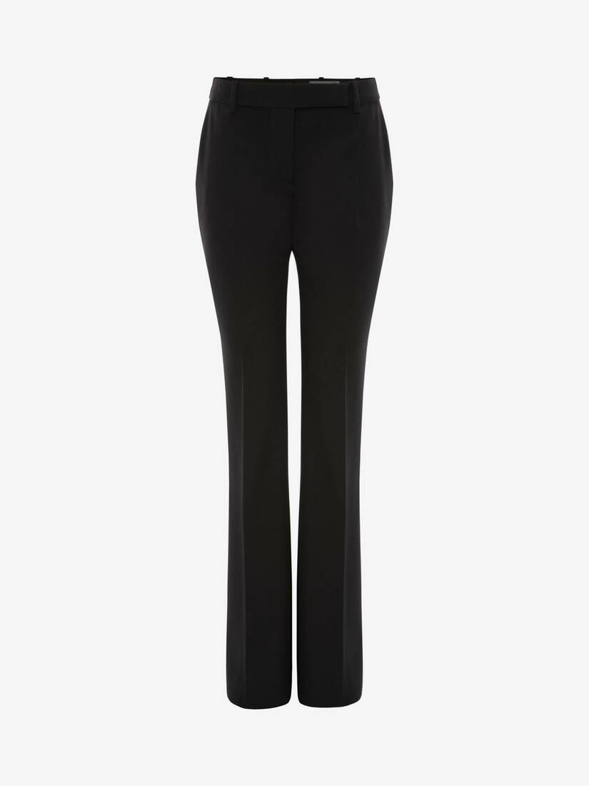 Pantalones Alexander McQueen Narrow Bootcuts Mujer - Negros - Mexico 045-ZLUSAP